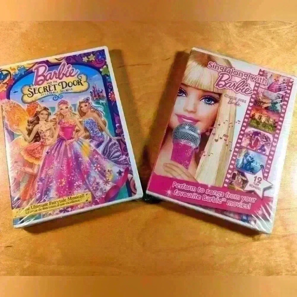 Lot of 2 sealed  Barbie DVDs - The Secret Door & Sing Along with Barbie - Picture 1 of 6